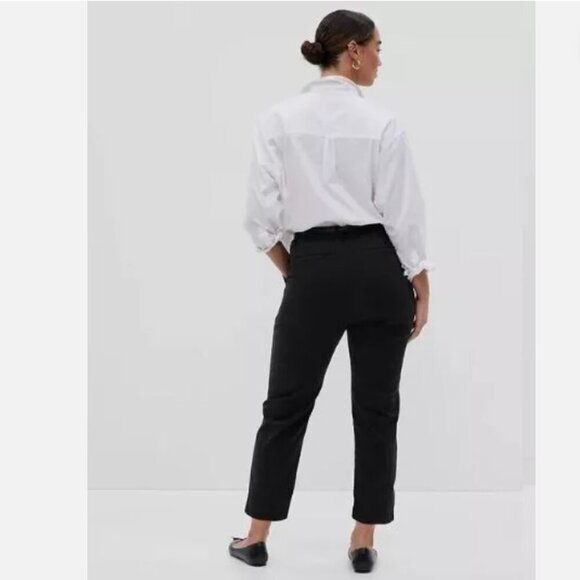 GAP 90s Mid Rise Downtown Khakis Black Stretch Ankle Pants Size 4 TALL NWT RT$70 - Picture 9 of 11